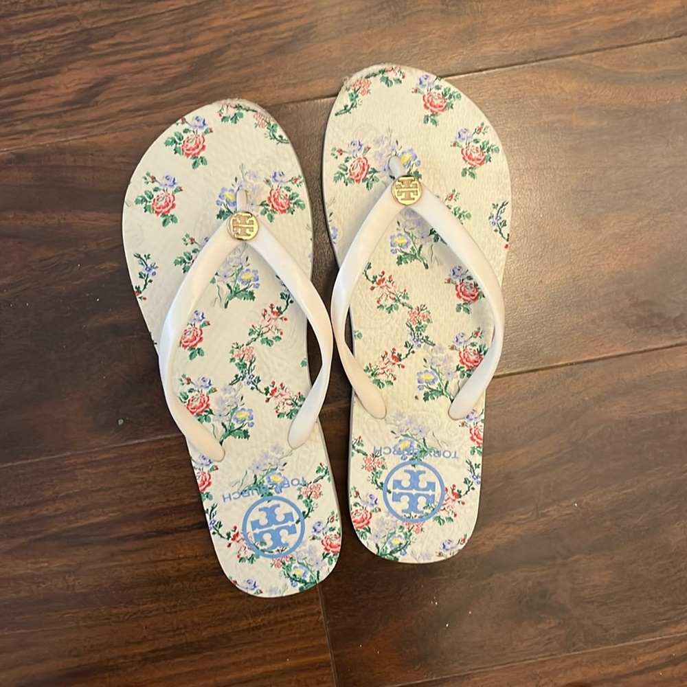 Tory Burch white sandals